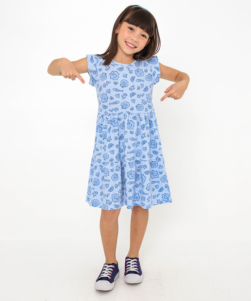Image_Vestido Infantil Três Marias Estampado Marisa Tam 4 a 10 Azul