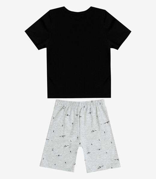 Conjunto Infantil Camiseta e Bermuda Select Cinza