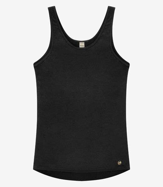 Regata Feminina Básica em Viscotorcion Rovitex Preto