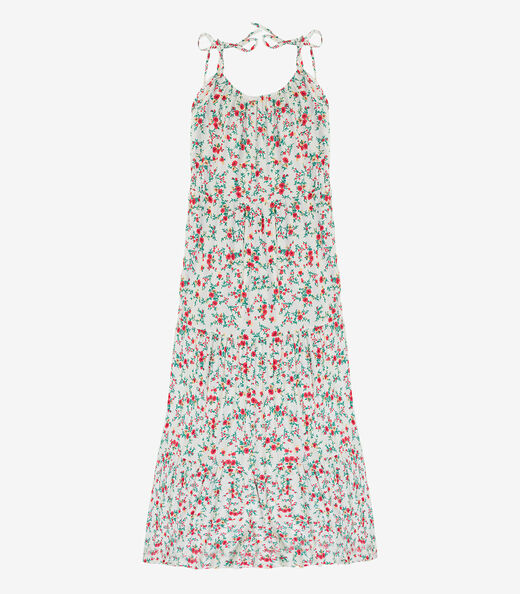 Vestido Longo Feminino Estampado Viscolinho Select Branco