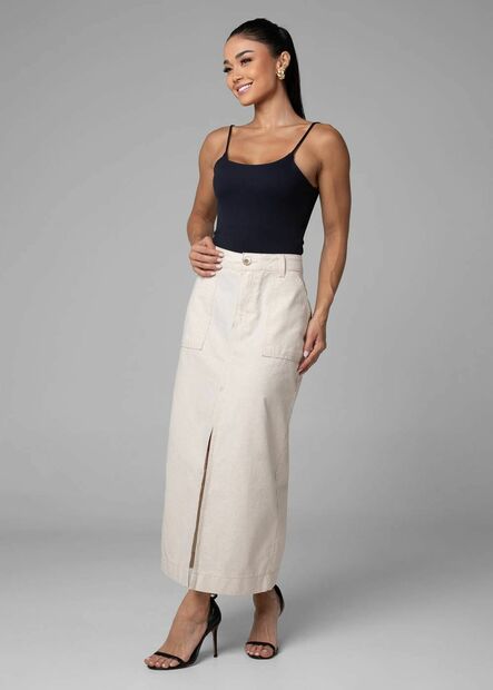 Saia Linho Sawary Midi - 282248