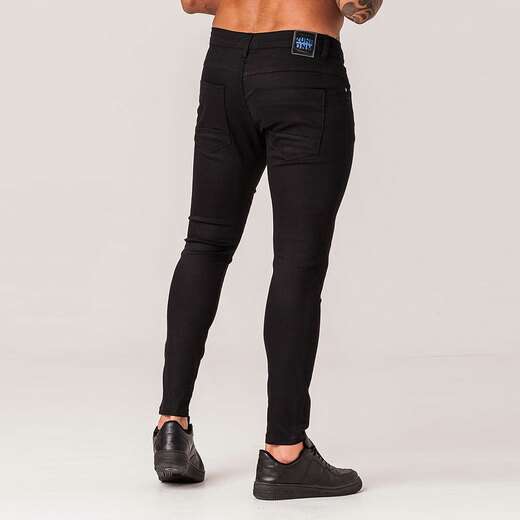 Calça Super Skinny Preta Sarja Masculina Zune