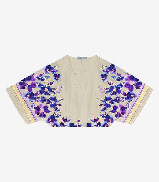 Blusa Feminina Com Manga Ampla Endless Bege