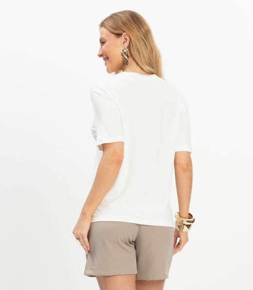 Blusa Feminia Viscotorcion Rovitex Bege