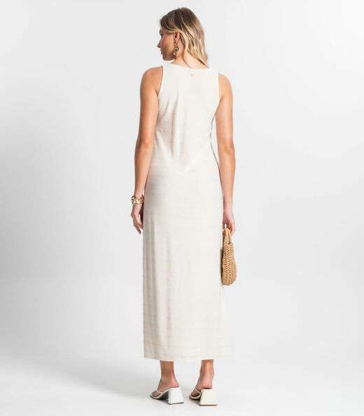 Vestido Longo Feminino Endless Bege