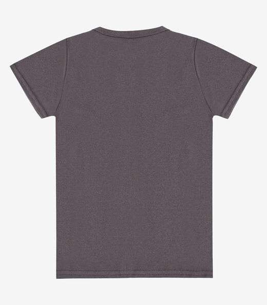 Blusa Infantil Manga Curta Básica Soletex Marrom