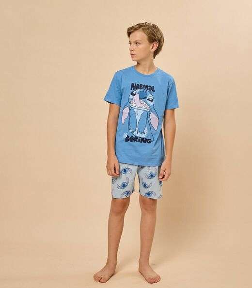 Image_Pijama Menino Manga Curta Meia Malha Evanilda Azul