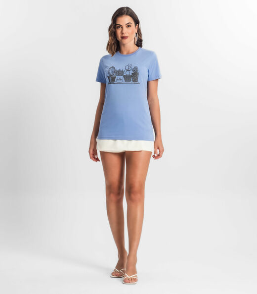Blusa T-Shirt Feminina Estampada Select Roxo