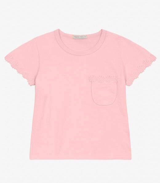 Blusa feminina Infantil em Meia Malha Trick Nick Rosa