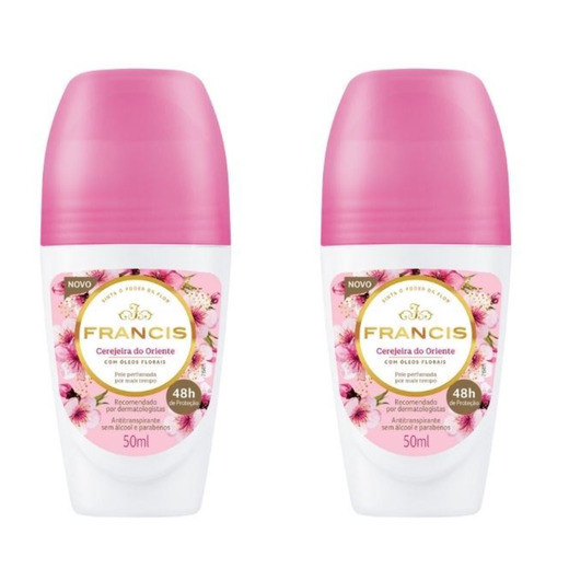Image_Kit c/2 Unidades de Desodorante Rollon Francis Hydrata 50ml Cerejeira Do Oriente