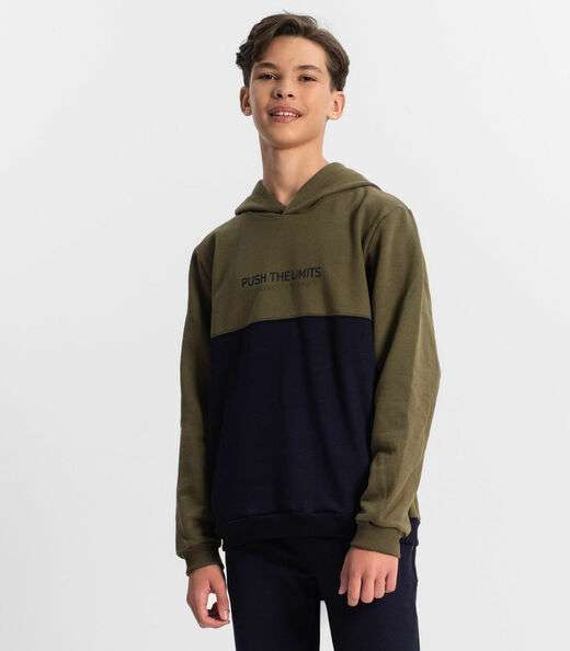 Blusão Juvenil Masculino Com Capuz Minty Verde