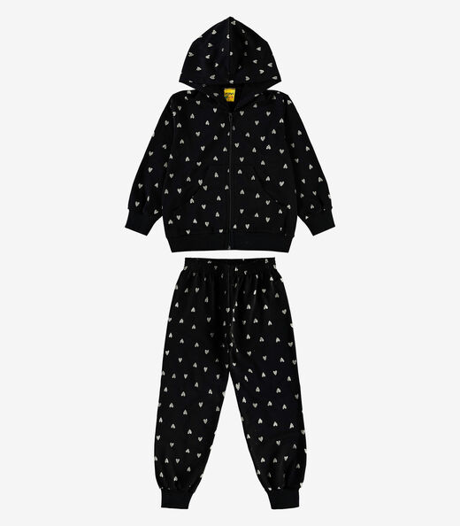 Conjunto Jaqueta com Calça Molecotton Rovi Kids Preto
