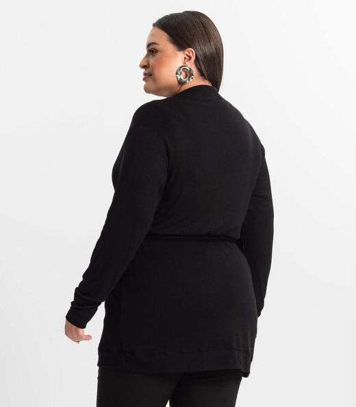 Cardigan Plus Size Feminino Secret Glam Preto