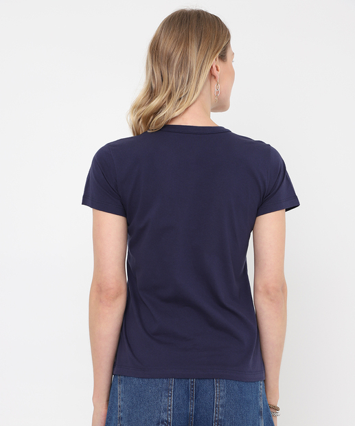 Camiseta Feminina Estampa Garfield Azul