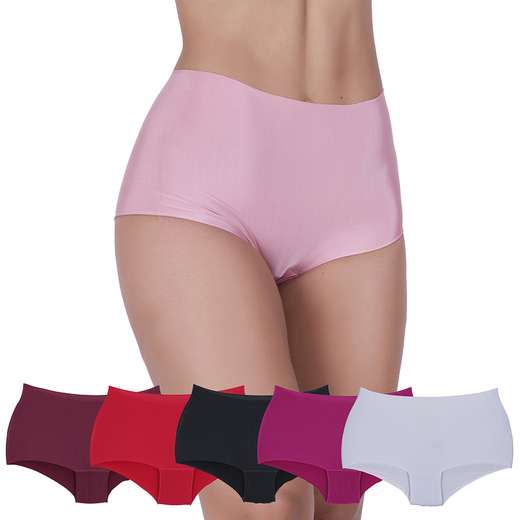 Image_Kit 5 Calcinhas Magia Boxer Sem Costura Microfibra Concept Lingerie Multicolorid