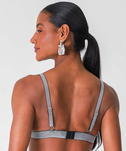 Sutiã Triângulo Sem Bojo Paetê Marisa