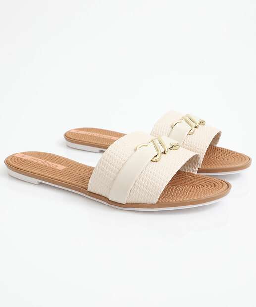 Rasteirinha Feminina Moleca Branco