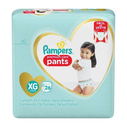 Fralda Pampers Pants Premium Care Com 26 Unidades Xg