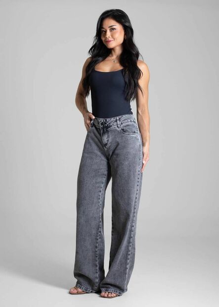 Calça Jeans Sawary Wide Leg - 282667