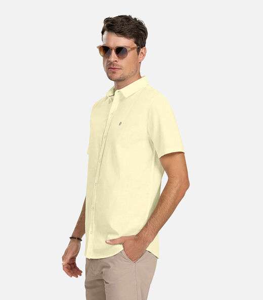 Image_Camisa Masculina Tricoline Diametro Amarelo