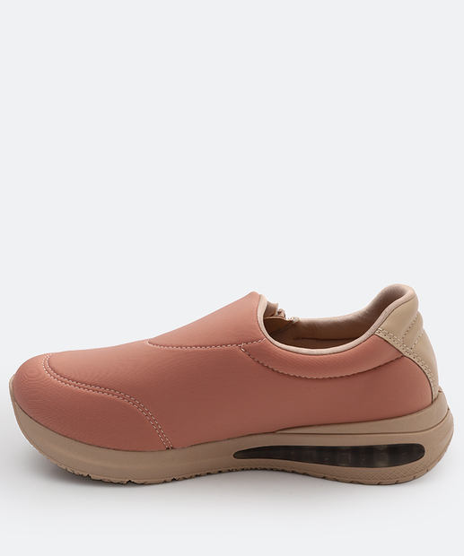 Tênis Casual Slip On Feminino Comfortflex Rosa