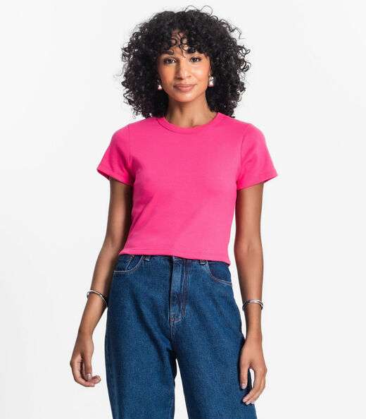 Image_Blusa Cropped Ribana Básica Rovitex Rosa