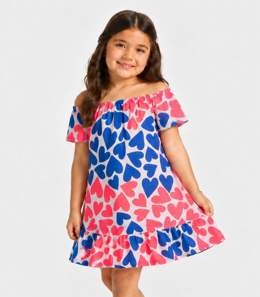 Image_Vestido Infantil Estampado Infinita Cor Rosa