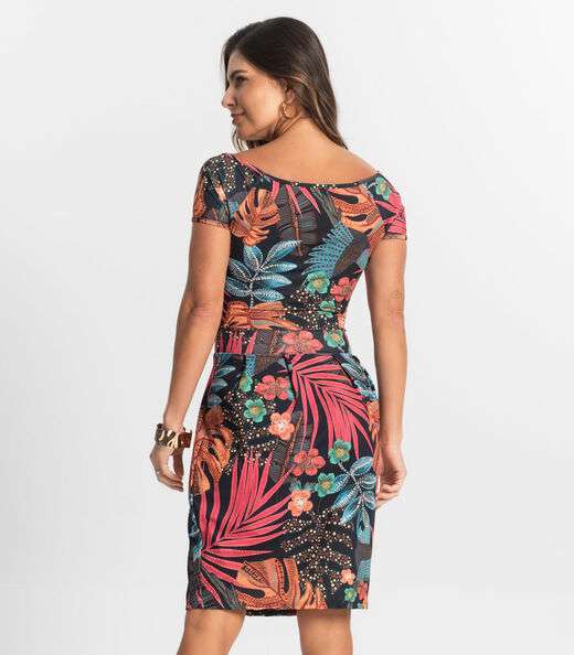 Vestido Feminino Curto Em Liganete Select Preto