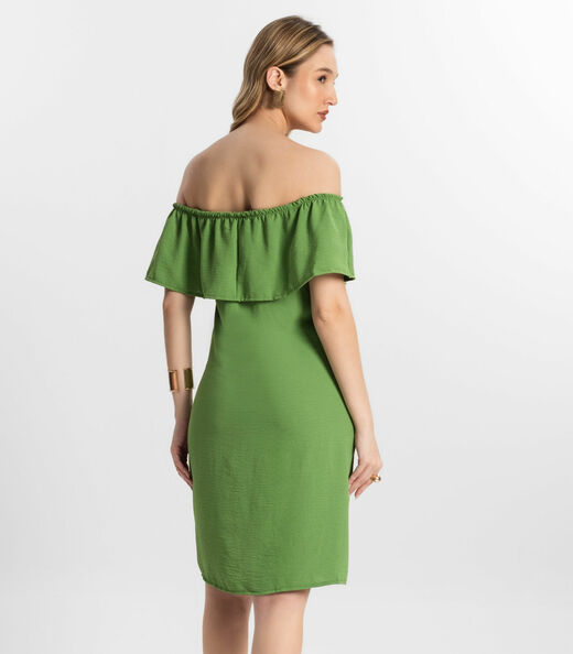 Vestido Ciganinha Em Air Flow Rovitex Verde