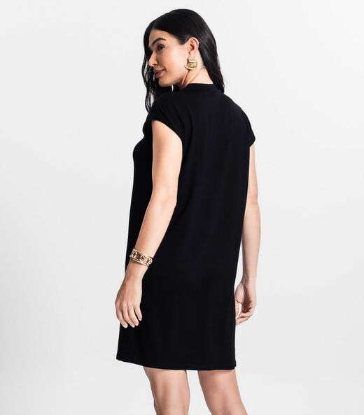 Vestido Feminino Gola Alta Select Preto
