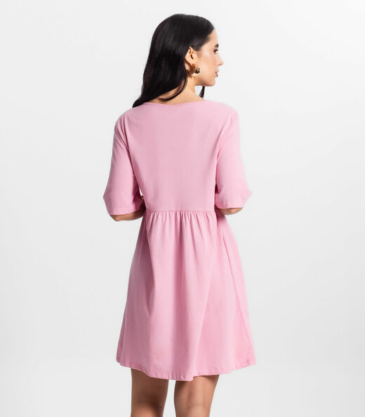 Vestido Feminino Liso Select Rosa