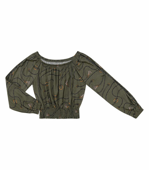 Blusa Feminina Ciganinha Manga Longa Endless Verde