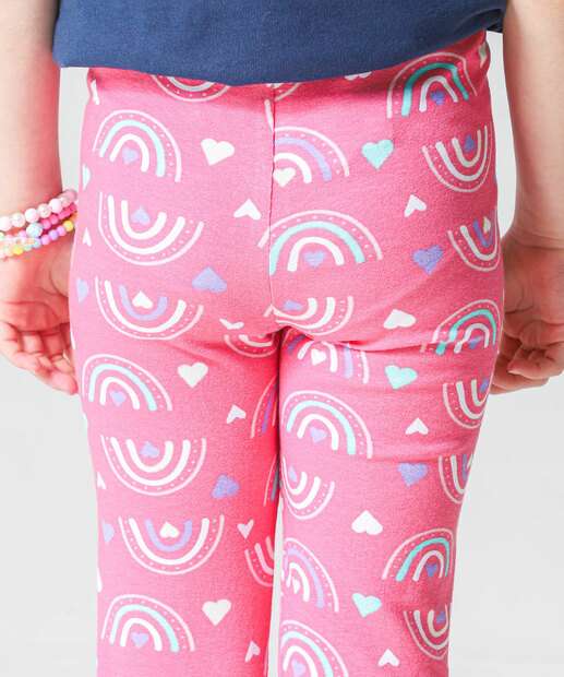 Calça Infantil Legging Estampada Marisa Tam 4 a 10 Rosa