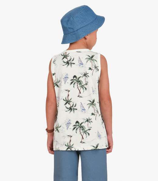 Regata Masculino Cotton Leve Trick Nick Bege