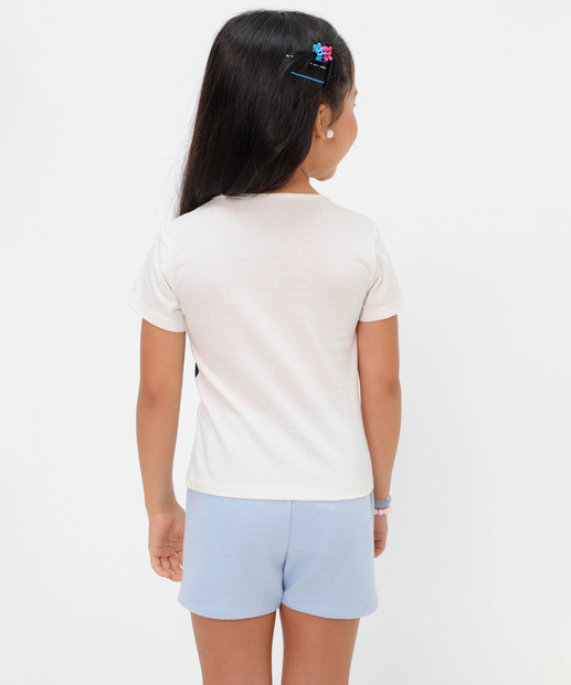 Conjunto Infantil Minnie E Margarida Disney Tam 4 a 10 Off White