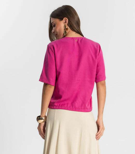 Blusa Feminina Manga Curta Endless Rosa