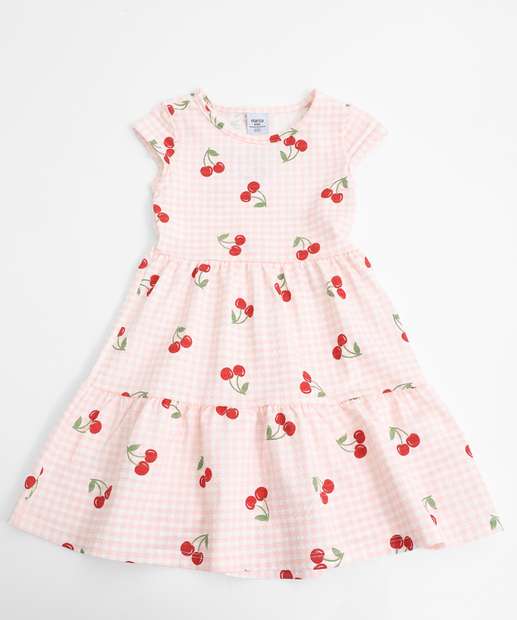 Image_Vestido Infantil Estampa Cerejas Marisa Tam 1 a 3 Rosa