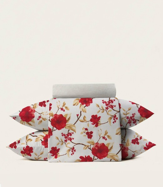 Image_Jogo De Cama 4 Peças Supercal Queen Corttex Vermelho