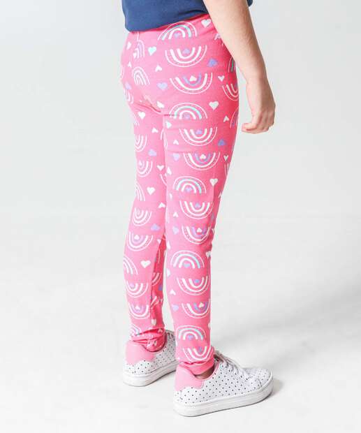 Calça Infantil Legging Estampada Marisa Tam 4 a 10 Rosa