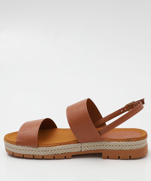 Sandália Flatform Feminina Marisa Marrom
