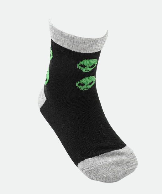 Kit 3 Meias Infantil Estampa Alienígena Marisa Branco