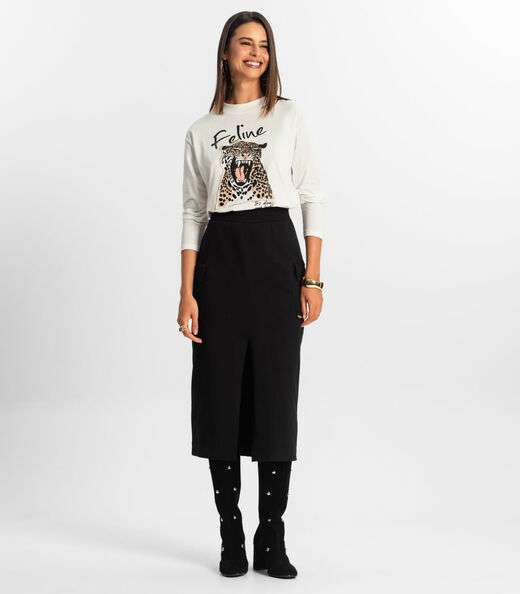 Blusa Manga Longa Feminina Rovitex Bege