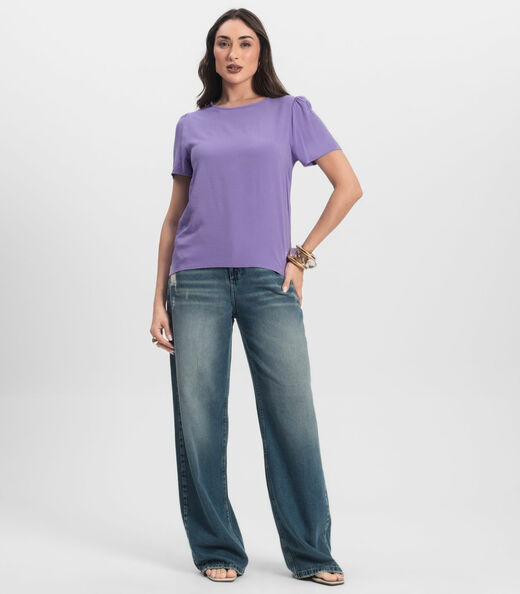 Blusa Feminina Em Viscose Infinita Cor Roxo
