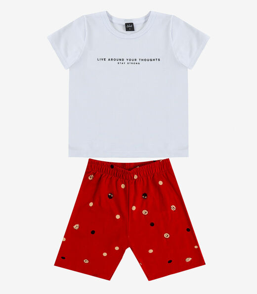 Conjunto Infantil Camiseta e Bermuda Select Vermelho