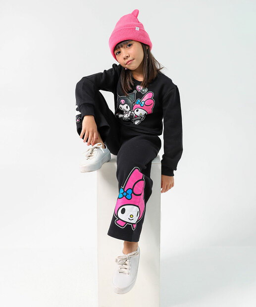 Image_Conjunto Infantil Moletom Hello Kitty Sanrio Tam 4 a 10 Preto