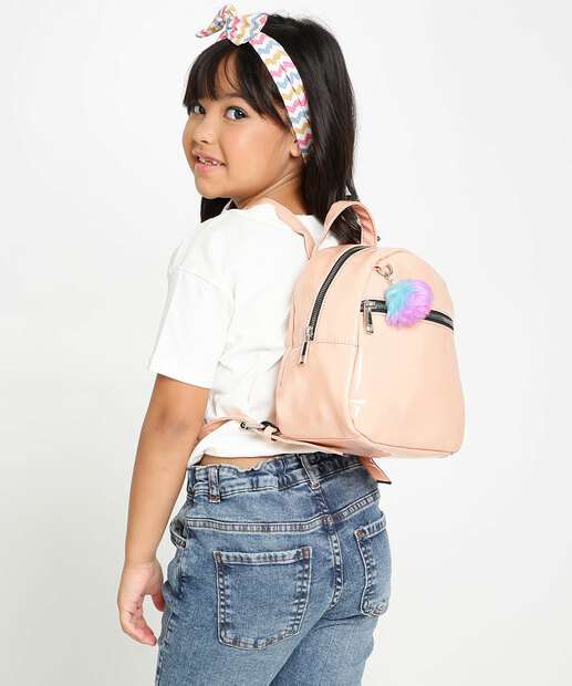 Mochila Infantil Verniz Pompom Pagani