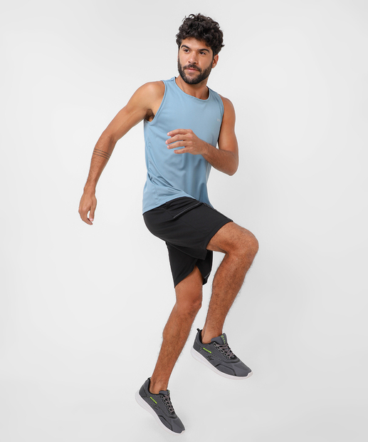 Regata Masculina Dry Fit Fitness MR Azul