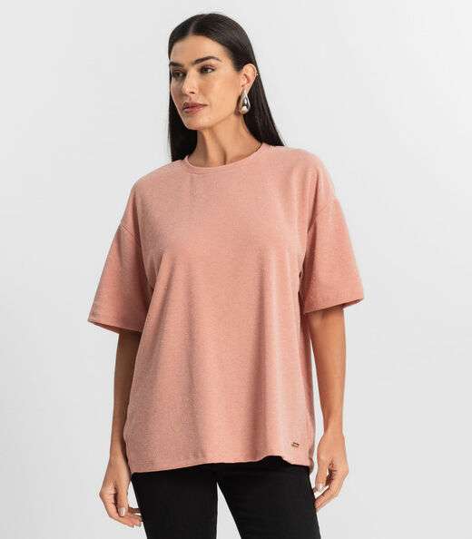 Image_Blusa Feminina T-Shirt Over Rovitex Rosa