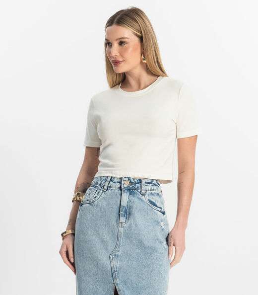 Image_Blusa Básica Feminina Cotton Leve Rovitex Bege