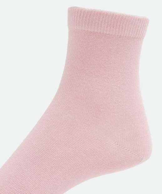 Kit 3 Pares Meias Soquete Feminina Básicas